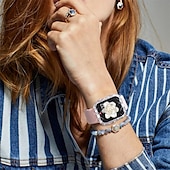 baratos Capa Smartwatch-2 por Pacote Estojo de relógio com protetor de tela Compatível com Apple Watch Series 8 7 41mm 45mm / Series 6 5 4 SE 40mm 44mm / Series 3 2 1 38mm 42mm Resistente a riscos Bling Diamond Limpar HD