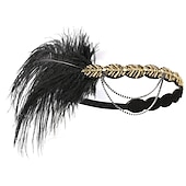 olcso Kiegészítők és még sok más-Szüret 1920-as évek A nagy Gatsby Flapper fejpánt A nagy Gatsby Esküvői Vendég Toll Jelmez Női Mindszentek napja Farsang Álarcos mulatság Teljesítmény Esküvő Esküvői vendég Felnőttek Fejfedők Minden