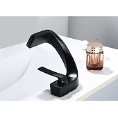 economico Rubinetti per lavandino bagno-rubinetto per lavabo del bagno, miscelatore a cascata a 7 curve, rubinetti per lavabo con maniglia singola, rubinetti per vasca monoforo con tubo per acqua calda e fredda
