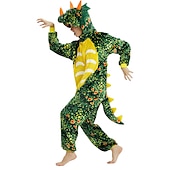 economico costumi di Halloween per coppie-Per bambini Per adulto Animali Cartoni animati Costume di gruppo Pigiami e camicie da notte Mimetico Vestiti Carnevale Dinosauro Leone Pigiama a pagliaccetto Pigiama Kigurumi stile sveglio Per Uomini