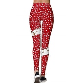 preiswerte Weihnachtskostüme für Erwachsene-Weihnachtsmann Leggins Jogginghosen Damen Weihnachten Heiligabend Weihnachten Erwachsene Weihnachten Silvester Hosen