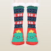 abordables sombrero de papá noel y accesorios-Papá Noel Artículos Para Celebrar la Navidad Calcetines de Navidad Hombre Mujer Navidad Nochebuena Estilo lindo Calcetines