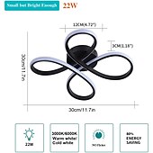billige Taklamper-moderne taklys ring design led svart taklampe 3 farger akryl taklampe pendelbelysning for stue soverom spisestue kjøkken foajé 110-240v