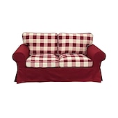 cheap Sofa Cover-2 Seat Sofa Cover or  2 Seat Sofa Bed Cover with Cushion Covers and Backrest Covers For Ektorp Couch Slipcover Washable Furniture Protector  LITB PRIME cover Ektcover