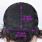 billiga Herrperuker-korta peruker för män 6 tum korta mörkbruna peruker syntetiska raka lager peruker för dagliga cosplay-kostymer