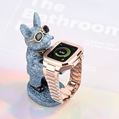 preiswerte Apple Watch-Armbänder-Gliederarmband Kompatibel mit Apple Watch Armband 40mm 41mm 44mm 45 mm mit Fall Herren Schmetterlingsschnalle Edelstahl Ersatzarmband für iwatch Series 9 8 7 6 5 4 SE