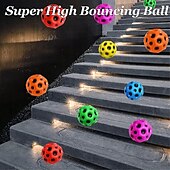 billige Originale leker-3 stk astro hoppeballer, romtema gummi hoppende baller for barn space ball super høy sprett space ball pop sprett ball som brukes av idrettsutøvere som en sports treningsball en flott sanseball