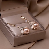 abordables Boucles d&#039;oreilles-Femme Perle Boucles d&#039;oreille Clou Bijoux Fins Classique Précieux Le style mignon mode Des boucles d&#039;oreilles Bijoux Or rose Pour Cadeau Festival 1 paire