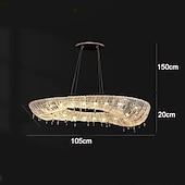 رخيصةأون ثريات كريستالية-80 cm التصميم الحصري نجفات معدن مطلي الحديث 110-120V 220-240V