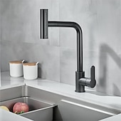 cheap Pullout Spray-Waterfall Kitchen Faucet, 2023 Latest Centerset Faucet for Kitchen Sink, 3 in 1 Multi-functional Single Handle One Hole Pull out Cylinder Spout Kitchen Taps, Ceramic Valve Insides