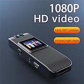 cheap Indoor IP Network Cameras-1080P Full HD Mini Camera Infrared Night Vision with LED Screen Small Bodycam Smart Security Sports DV Camcorder Car DV