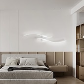 baratos Iluminação de Parede LED-operação de controle remoto de luz de parede de arco moderno, regulável 2700-5000k, 15w, ideal para sala de estar e decoração de quarto 110-240v