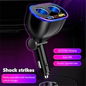 preiswerte Bluetooth Auto Kit/Freisprechanlage-DC 12 V LED 2-Wege-Zigarettenanzünder-Splitter für Autos, Dual-USB-Ladegerät
