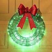 economico Luci decorative-Ghirlanda di Natale da 20 pollici con ghirlanda di arco luminoso in ferro leggero illuminazione a led decorazione di scena con luce bianca calda 30/40/50 cm aa alimentato a batteria