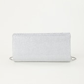 お買い得  クラッチバッグ＆イブニングバッグ-女性用シルバーグリッターイブニングクラッチバッグ - カクテル、結婚式、フォーマルなイベントに最適なチェーンストラップ付きエレガントなショルダーバッグ