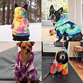 baratos Moletons-Cachorros Gatos Camisola com Capuz Moda Casual Respirável Macio Lavável Confortável Natal Dia Das Bruxas Ao ar livre Casual / Diário Roupas para cães for Bichon Frise Pomerânia Animais de Pequeno