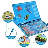 abordables Fournitures d&#039;art et de peinture-1 pièces livre magique dessin à l&#039;eau jouets montessori livre de coloriage réutilisable livre de dessin à l&#039;eau magique jouets éducatifs précoces sensoriels