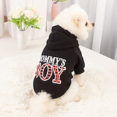 baratos Moletons-Cachorros Gatos Camisola com Capuz Esporte &amp; lazer Casual Inverno Quente Respirável Macio Lavável Confortável Ao ar livre Casual / Diário Roupas para cães for Bichon Frise Pomerânia Animais de