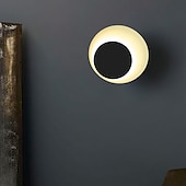 cheap Indoor Wall Lights-LED Wall Sconces 300° Rotatable Warm White Circle Design Indoor Wall Light Fixtures for Bedroom Bathroom Hallway Doorway Stairway 110-240V
