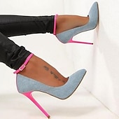abordables Tacones de Aguja-Tacones de aguja de charol negro para mujer: tacones altos sexys con suela roja para eventos formales, fiestas y ropa de noche