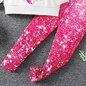 billiga Flickans 3D-tecknad film-Flickor 3D Sjöjungfru Sweatshirt &amp; Legging Set Set Rosa Långärmad 3D-tryck Höst Vinter Aktiv Mode Dagligen Barn 4 år + Rund hals Utomhus Semester Datum Normal