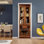 economico Coperture per porte-Scaffali per libri vintage, coperture per porte, arazzi per porte, decorazioni per tende per porte, fondali per porte, banner per porte d&#039;ingresso, forniture per decorazioni per feste in fattoria