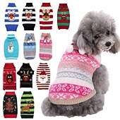 ieftine Pulovere-Câini Pisici Pulovere Jumper Petrecere Casual Iarnă Respirabil Απαλό Lavabil Comfortabil Crăciun În aer liber Casul / Zilnic Îmbrăcăminte pentru câini for Bichon Frise Pomeran un Animalut Fluture