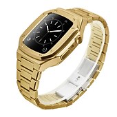 preiswerte Apple Watch-Armbänder-Gliederarmband Kompatibel mit Apple Watch Armband 40mm 41mm 44mm 45 mm mit Fall Herren Schmetterlingsschnalle Edelstahl Ersatzarmband für iwatch Series 9 8 7 6 5 4 SE