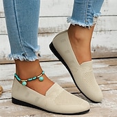 Women's Navy Blue Knit Loafers – Breathable Slip-On Casual Flats for Comfort and Everyday Wear 25