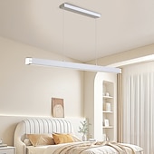 economico Design della linea-luce lineare a led, illuminazione a sospensione con striscia di alluminio con lampada a sospensione con paralume in acrilico, lampadari lunghi moderni e semplici per isola cucina 110-240v