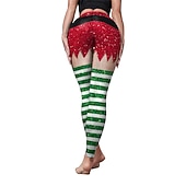 preiswerte Weihnachtskostüme für Erwachsene-Weihnachtsmann Leggins Jogginghosen Damen Weihnachten Heiligabend Weihnachten Erwachsene Weihnachten Silvester Hosen