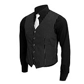 ieftine Blazere și veste-Retro / vintage Urlați 20 de ani Anii 1920 Ținute Γιλέκο Gatsby Domn Bărbați Halloween Carnaval An Nou Carnaval Petrecere / Seara Mascaradă Adulți Vestă Cămașă Cravată Toate Sezoanele