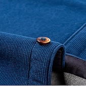 cheap Men&#039;s Button Up Shirts-Men&#039;s Shacket Solid / Plain Color Vacation New Year Yellow Red Dark Navy Blue Long Sleeve Classic Collar Fall / Winter Clothing Apparel Print