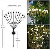 levne Pozemní světla-6/8/10 světla solární zahradní lampa zahradní lampa, led větrem poháněná světluška zemní lampa, zahradní dekorace festivalová lampa