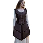 levne brnění-Retro Středověké Renesanční Šaty Zbraně a výzbroj Hrudník Válečník Viking Shieldmaiden Maškarní kostým Dámské Viking Fantazie předvečer Všech svatých Karneval LARP Dospělé Šaty