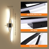preiswerte LED Wandleuchten-LED-Wandleuchte 3000–6000 K dimmbare Silikon-Wandleuchte ist anwendbar für Schlafzimmer, Wohnzimmer, Flur, Badezimmer, AC110 V, AC220 V