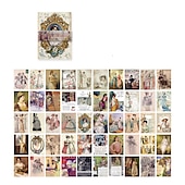 economico forniture per arte e pittura-100 fogli di adesivi artistici floreali con background culturale retrò - perfetti per progetti fai da te