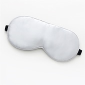 baratos Acessórios de cama-Máscara de olho de seda pura natural 100% real com alça ajustável para dormir, cobertura de sombra de sono de seda amoreira dupla face, bloqueia a luz e reduz os olhos inchados