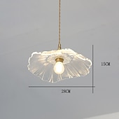 abordables Luces de isla-Lámpara colgante de cristal para isla de cocina, lámpara de techo con pantalla de cristal de flor morada, lámpara colgante rústica E27 para comedor, dormitorio, bar