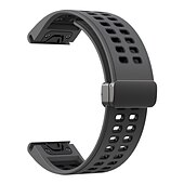 baratos Relógios Garmin-Pulseiras de Relógio para Garmin Fenix 7 7X 6 6X Pro Epix Pro 47mm 51mm Instinct 2X Approach S70 47mm S62 S60 Forerunner 955 945 Epix Marq Descent Quatix 22mm 26mm Silicone Substituição Alça