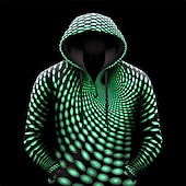 economico Pattern 3D-Per uomo Pop art 3D Print Felpa con cappuccio Felpe Felpa Felpa con cappuccio Manica lunga Felpa con cappuccio Con cappuccio Di tendenza Stampa 3D Sportivo Per eventi Da mare Giallo Rosa Stampa Tasca