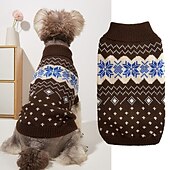 ieftine Pulovere-Câini Pisici Pulovere Jumper Petrecere Casual Iarnă Respirabil Απαλό Lavabil Comfortabil Crăciun În aer liber Casul / Zilnic Îmbrăcăminte pentru câini for Bichon Frise Pomeran un Animalut Fluture