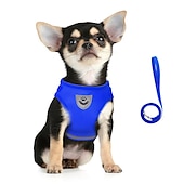 お買い得  犬用首輪＆ハーネス＆リード-犬用 猫用 ライトアップハーネス リーシュの実行 トレーニングリーシュ 反射 携帯用 高通気性 アウトドア ウォーキング ソリッド