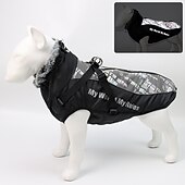 baratos Casacos-Cachorros Gatos Casacos Jaqueta Moda Festa Inverno Reflector Prova-de-Água Quente Lavável Confortável Natal Ao ar livre Casual / Diário Roupas para cães for Bichon Frise Pomerânia Animais de Pequeno