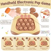 economico intrattenimento elettronico-gioco di bolle a spinta veloce, pop fidget portatile aggiornato che illumina i giocattoli da gioco professionali, gioco elettronico a spinta rapida, giocattoli sensoriali fidget per il compleanno