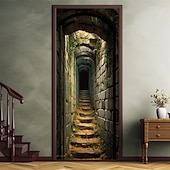  vinobraní kamenné schody kryty dveří tapety dveřní záclona dekorace pozadí dveřní banner pro přední dveře statek dovolená party výzdoba zásoby