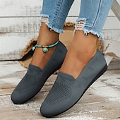 Women's Navy Blue Knit Loafers – Breathable Slip-On Casual Flats for Comfort and Everyday Wear 26