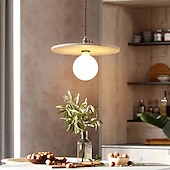 economico Luci Isola cucina-Lampade a sospensione1 luce, semplice lampada a sospensione con cavo regolabile in travertino giallo e27, lampadario decorativo per la casa, per isola cucina corridoio fattoria