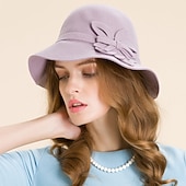 cheap Party Hats-EE New Autumn and Winter Fashionable Woolen Fabric Women&#039;s Hat with Wave Edge and Wide brim