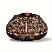 billiga luftfuktare-crackle paint flame arom diffuser simulering flame luftfuktare cool mist luftfuktare tyst ultraljud luftfuktare för sovrum hem skola studenthem söta estetiska grejer heminredning rumsdekor